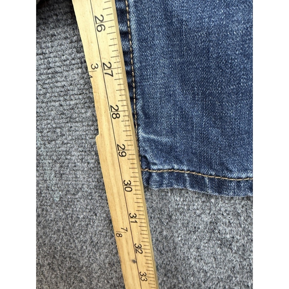 MENS SEVEN 7 FOR ALL MANKIND "THE STRAIGHT" BLUE DENIM JEANS 36X32 DISTRESSED - Picture 9 of 9